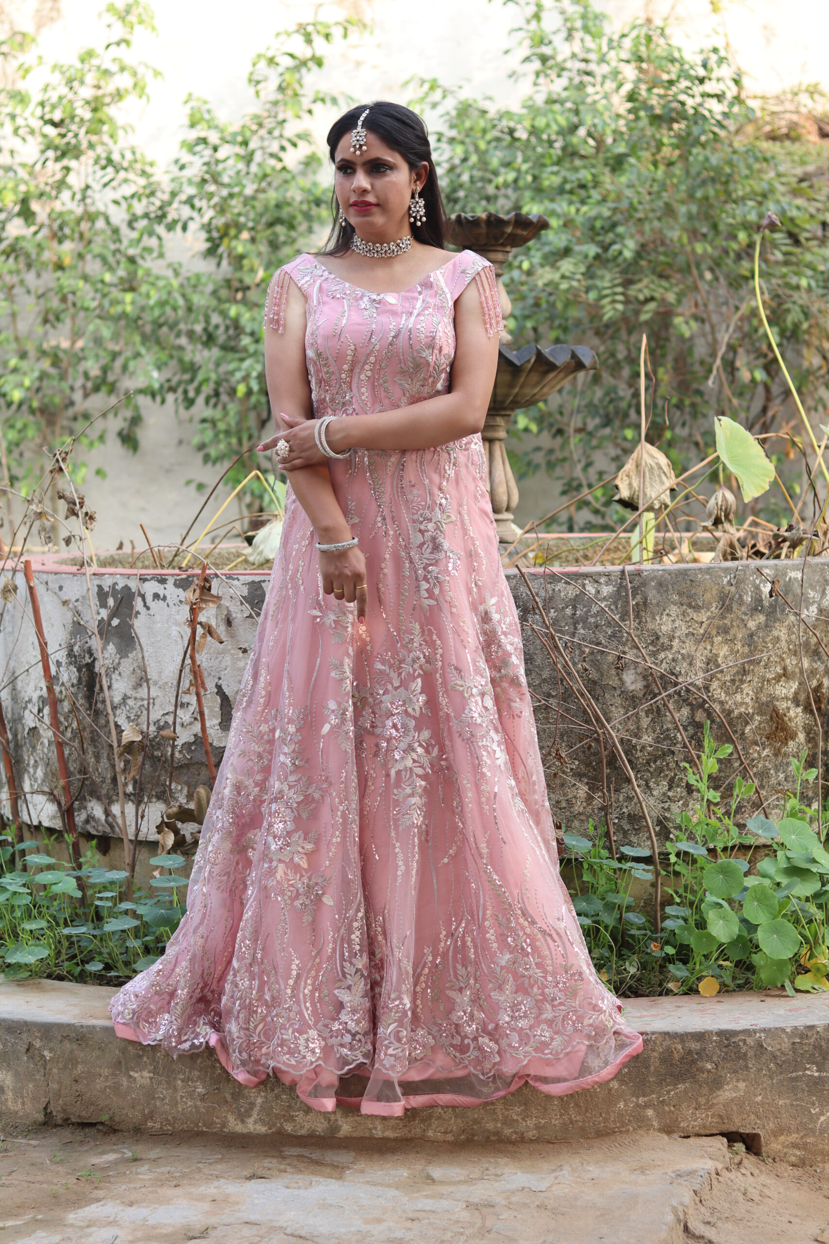 Shop Blush Pink Draped Satin Gown for Women Online from India's Luxury  Designers 2023